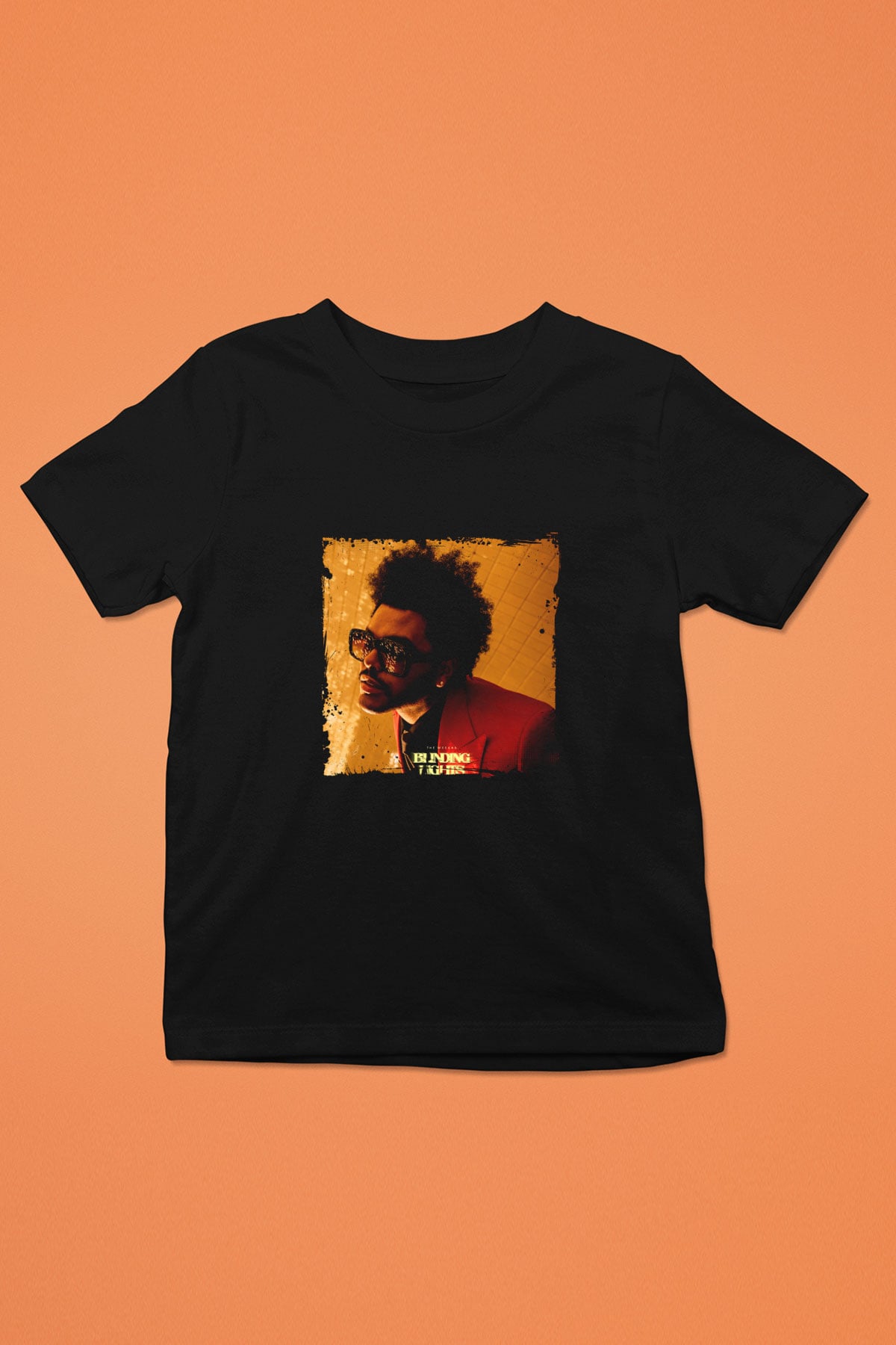 The Weeknd Baskılı Unisex Siyah Çocuk Tişört