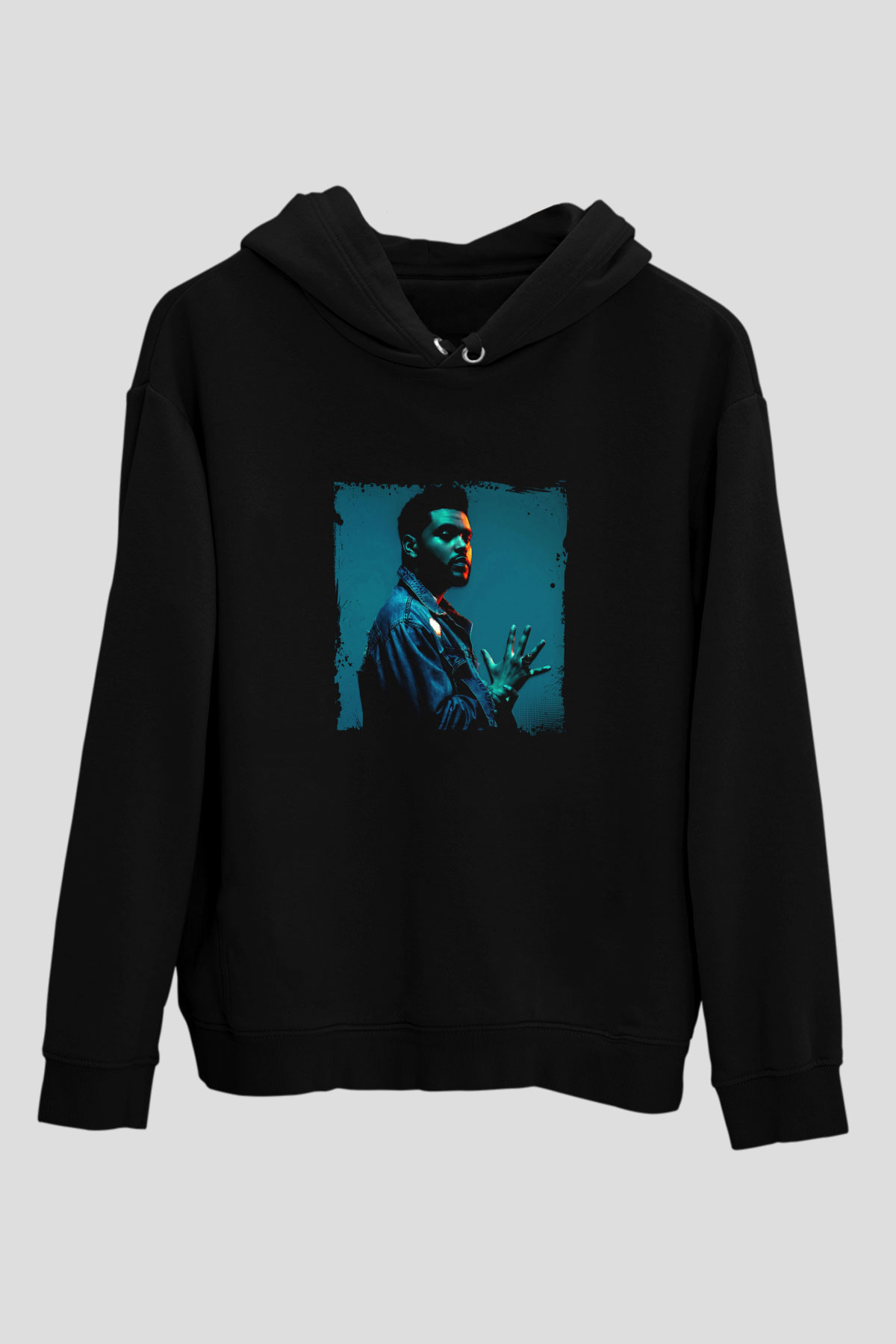 The Weeknd Baskılı Unisex Siyah Hoodie