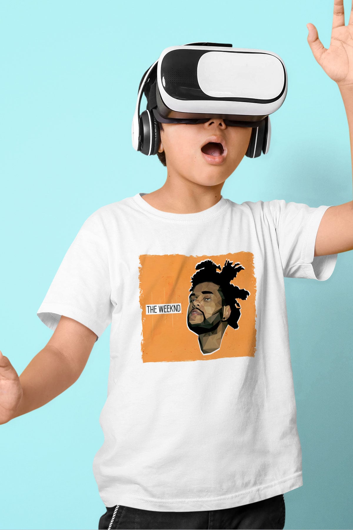 The Weeknd Beyaz Unisex Çocuk Tişört
