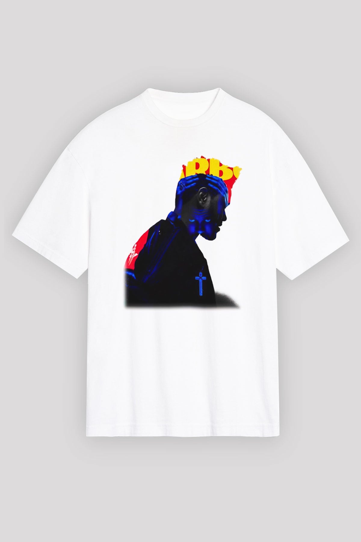 The Weeknd Beyaz Unisex Oversize Tişört T-Shirt