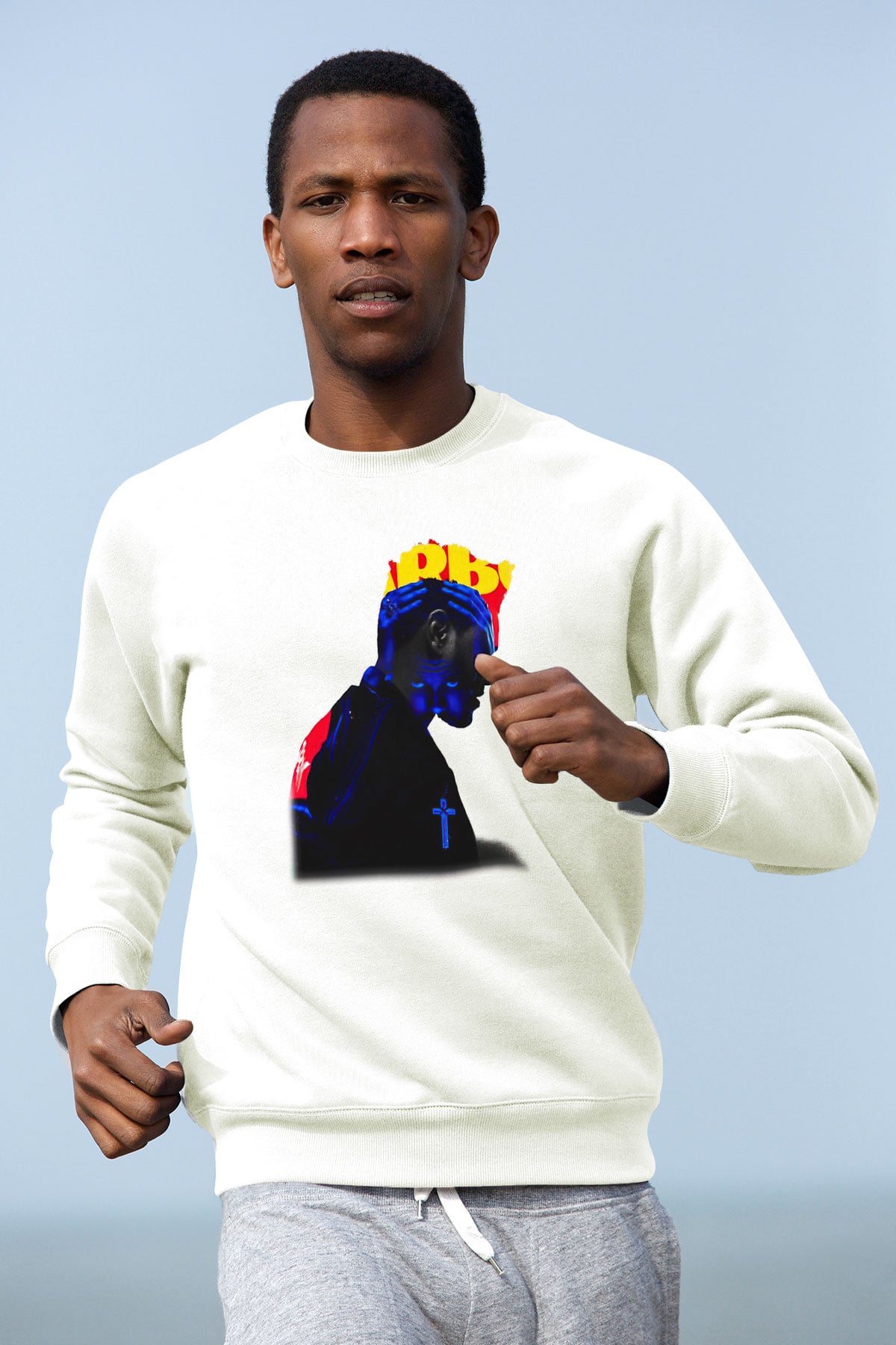 The Weeknd Beyaz Unisex Sweatshirt