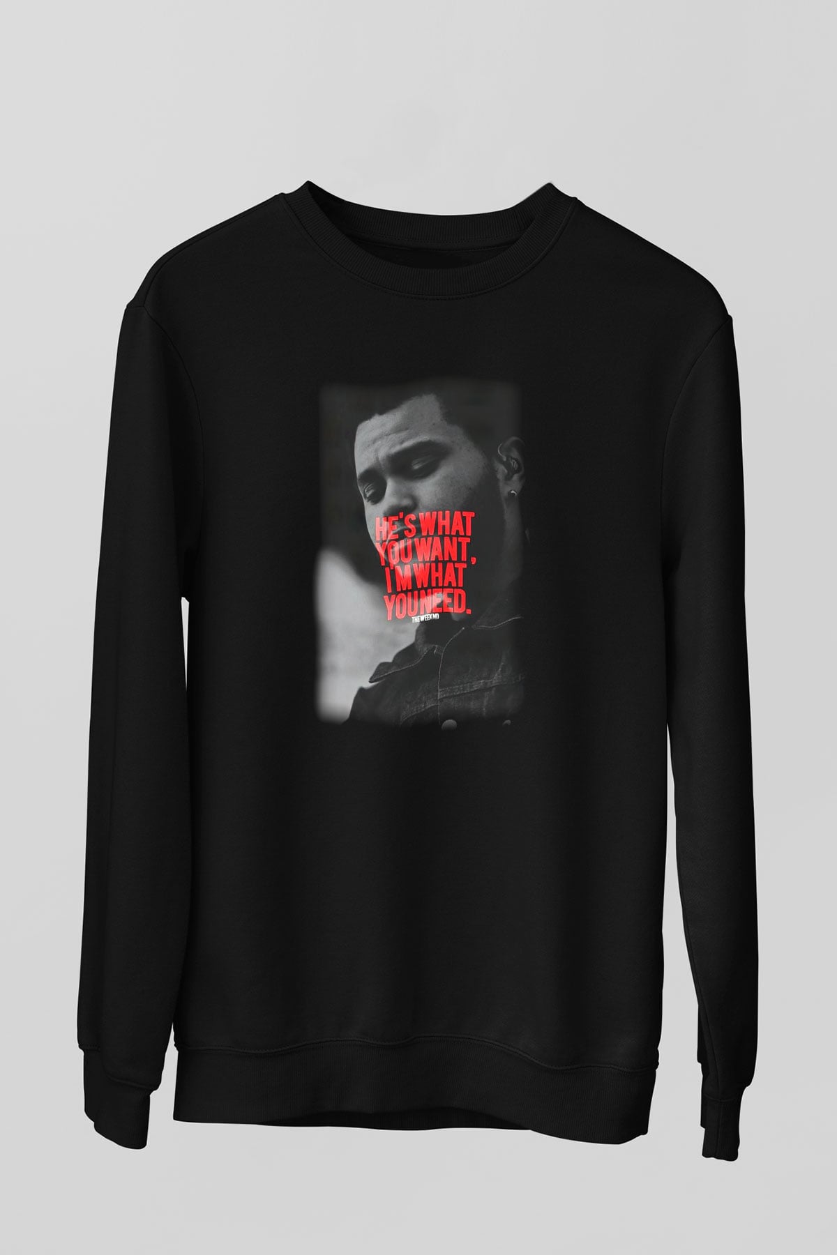 The Weeknd Siyah Unisex Sweatshirt