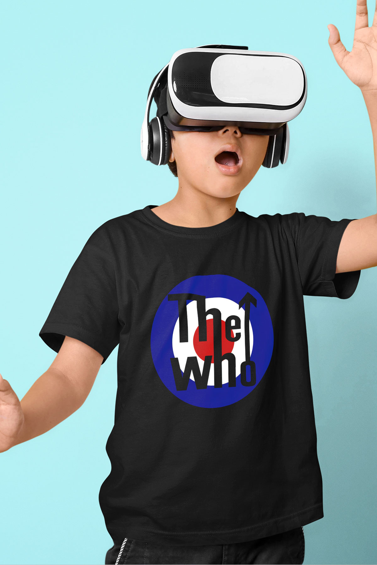 The Who Baskılı Siyah Unisex Çocuk Tişört