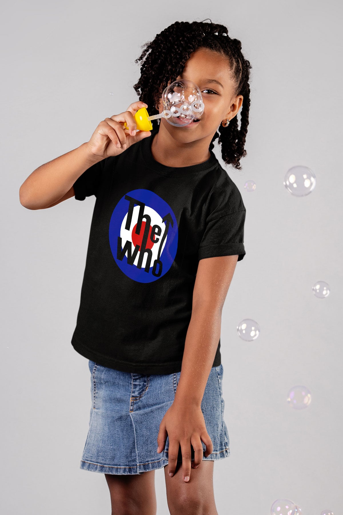 The Who Baskılı Siyah Unisex Çocuk Tişört