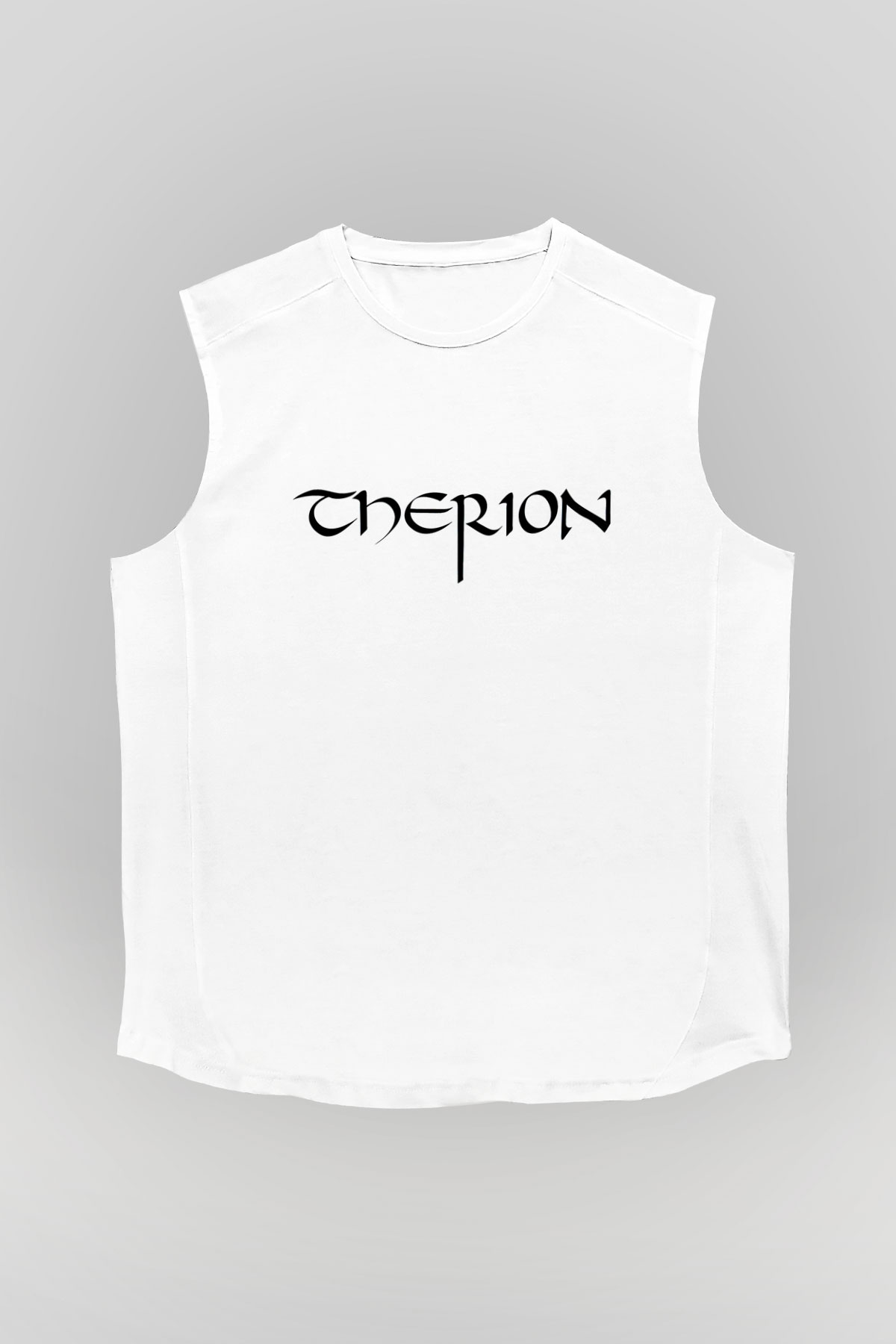 Therion Baskılı Beyaz Unisex Kolsuz Tişört - Tshirt