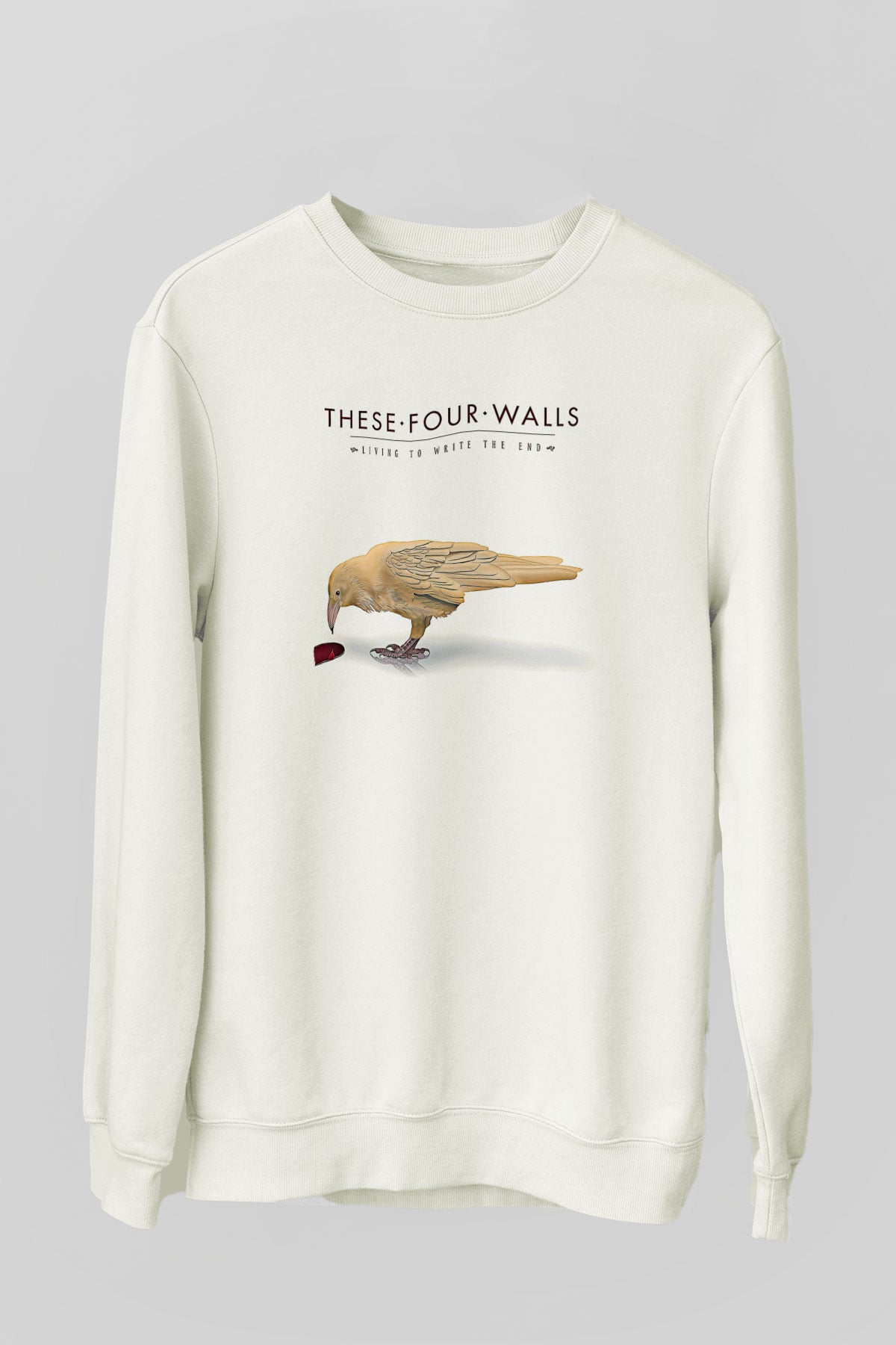 These Four Walls Baskılı Beyaz Unisex Sweatshirt