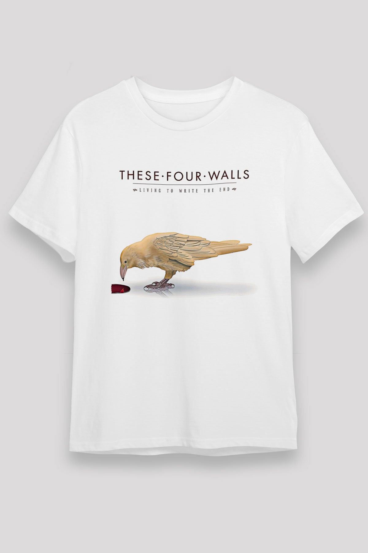 These Four Walls Baskılı Unisex Beyaz Tişört - Tshirt