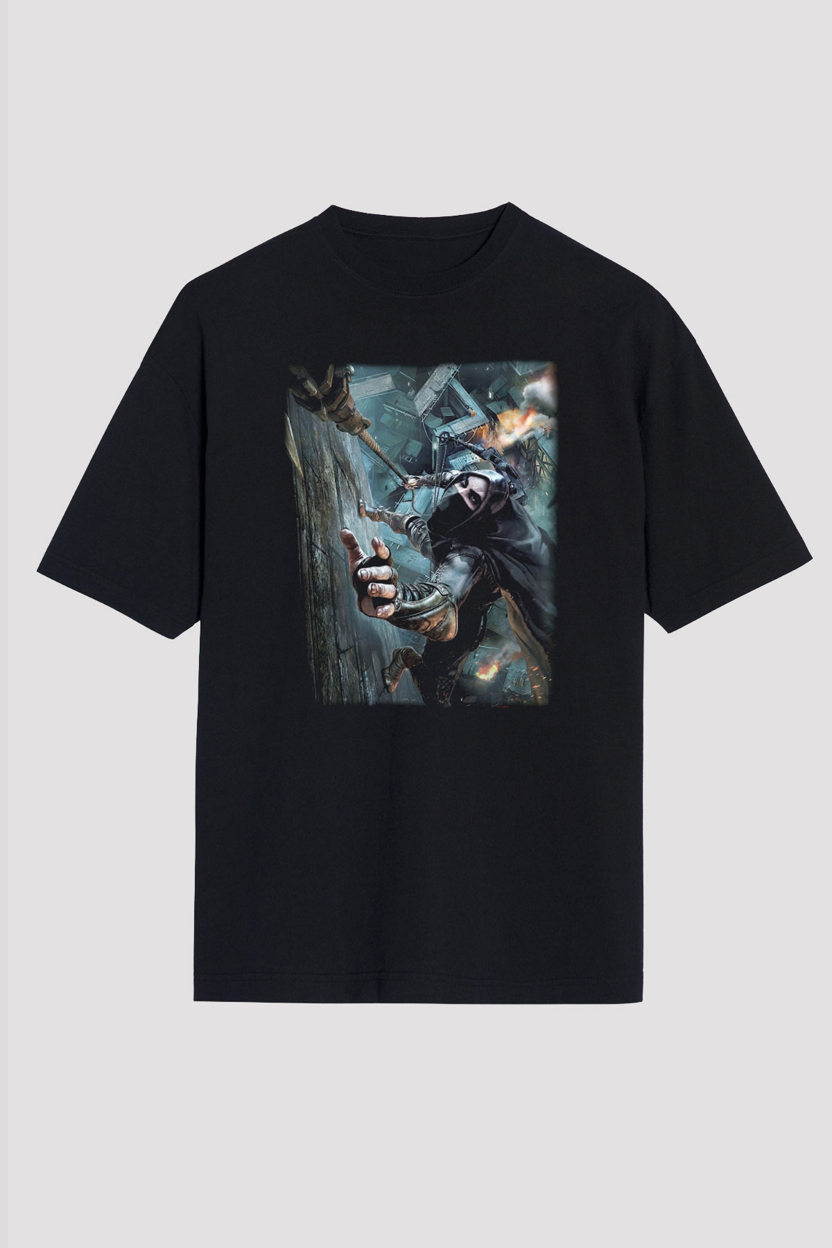 Thief Siyah Unisex Oversize Tişört T-Shirt
