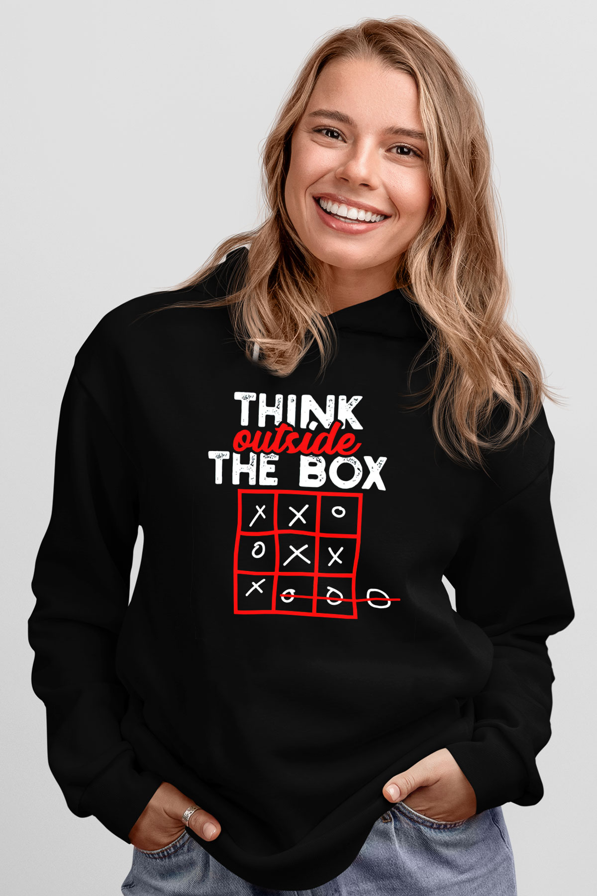 Think Outside BoxSiyah  Unisex Hoodie