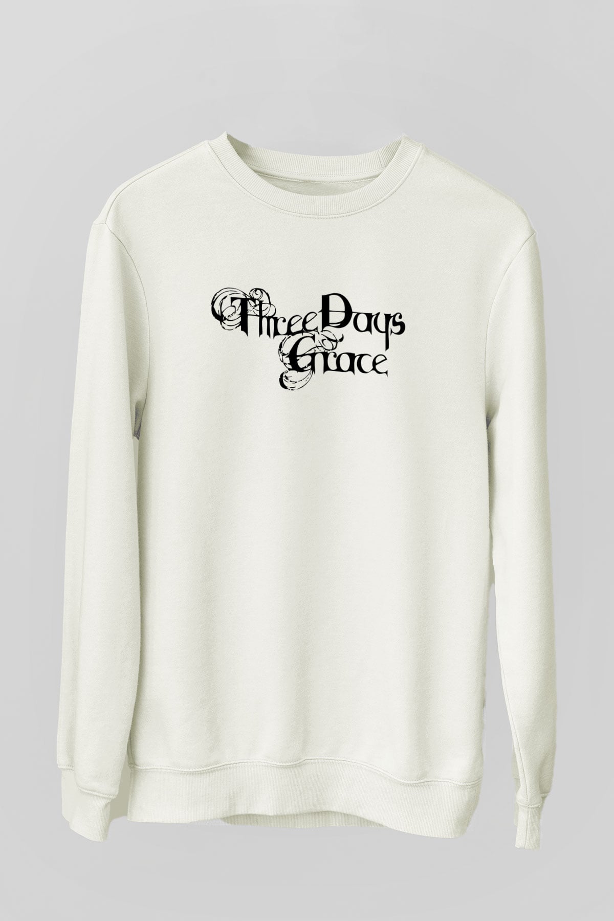 Three Days Grace Beyaz Unisex Sweatshirt