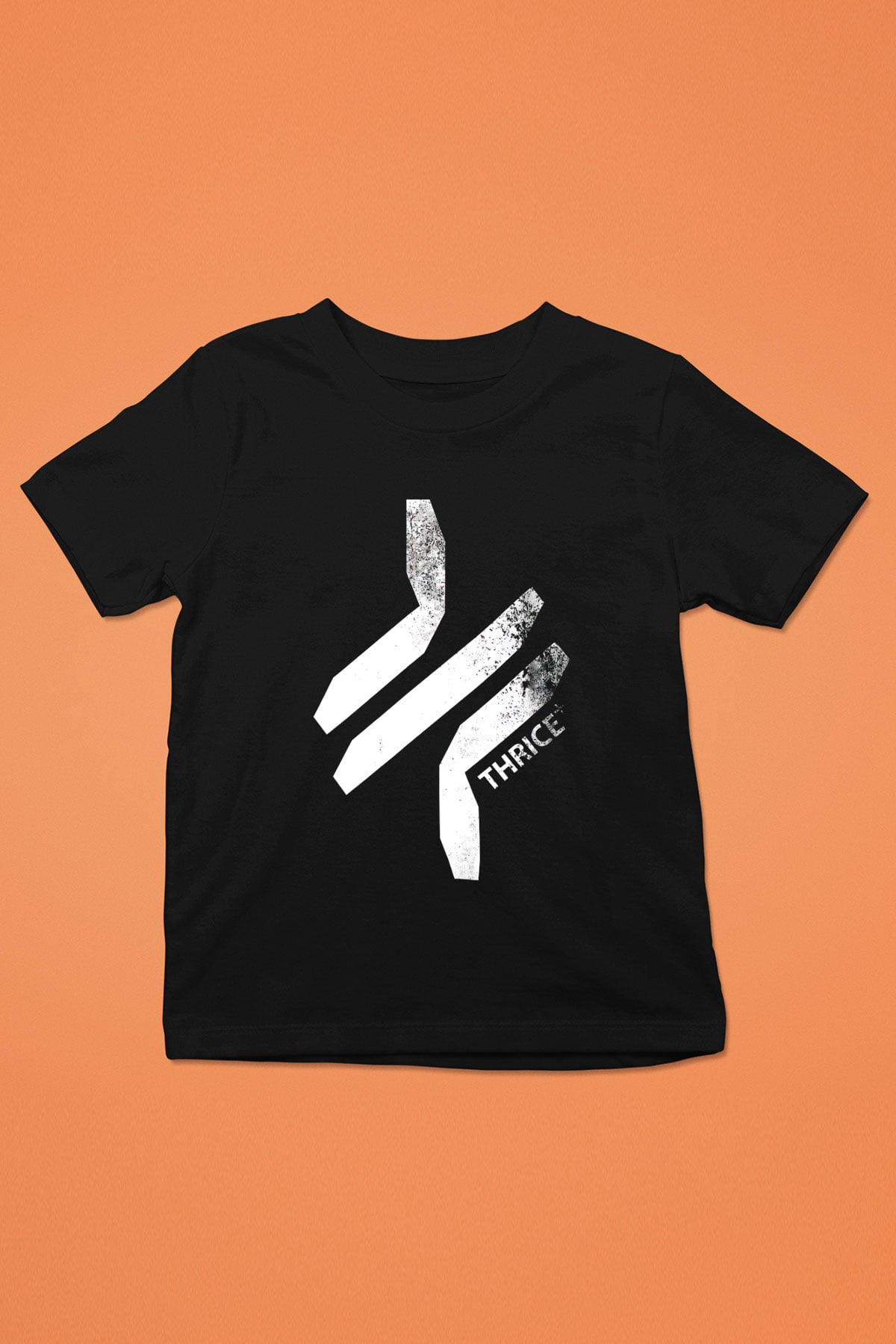 Thrice Baskılı Siyah Unisex Çocuk Tişört