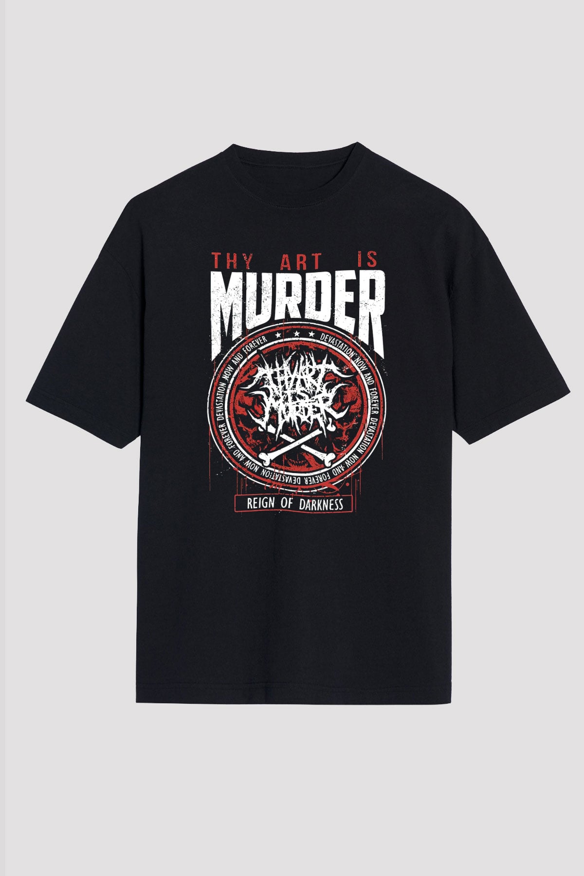 Thy Art Is Murder Siyah Unisex Oversize Tişört T-Shirt