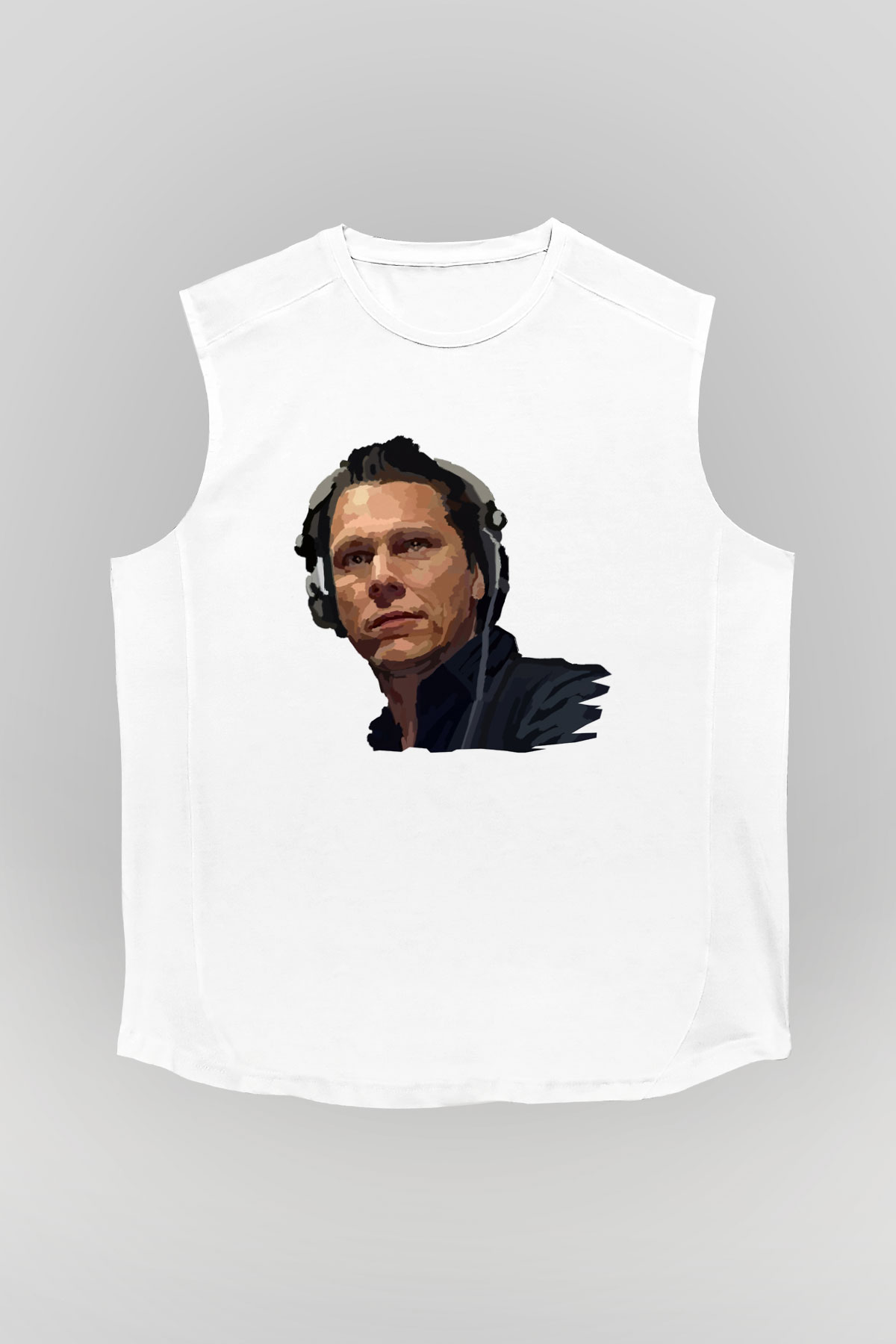 Tiesto Beyaz Unisex Kolsuz Tişört