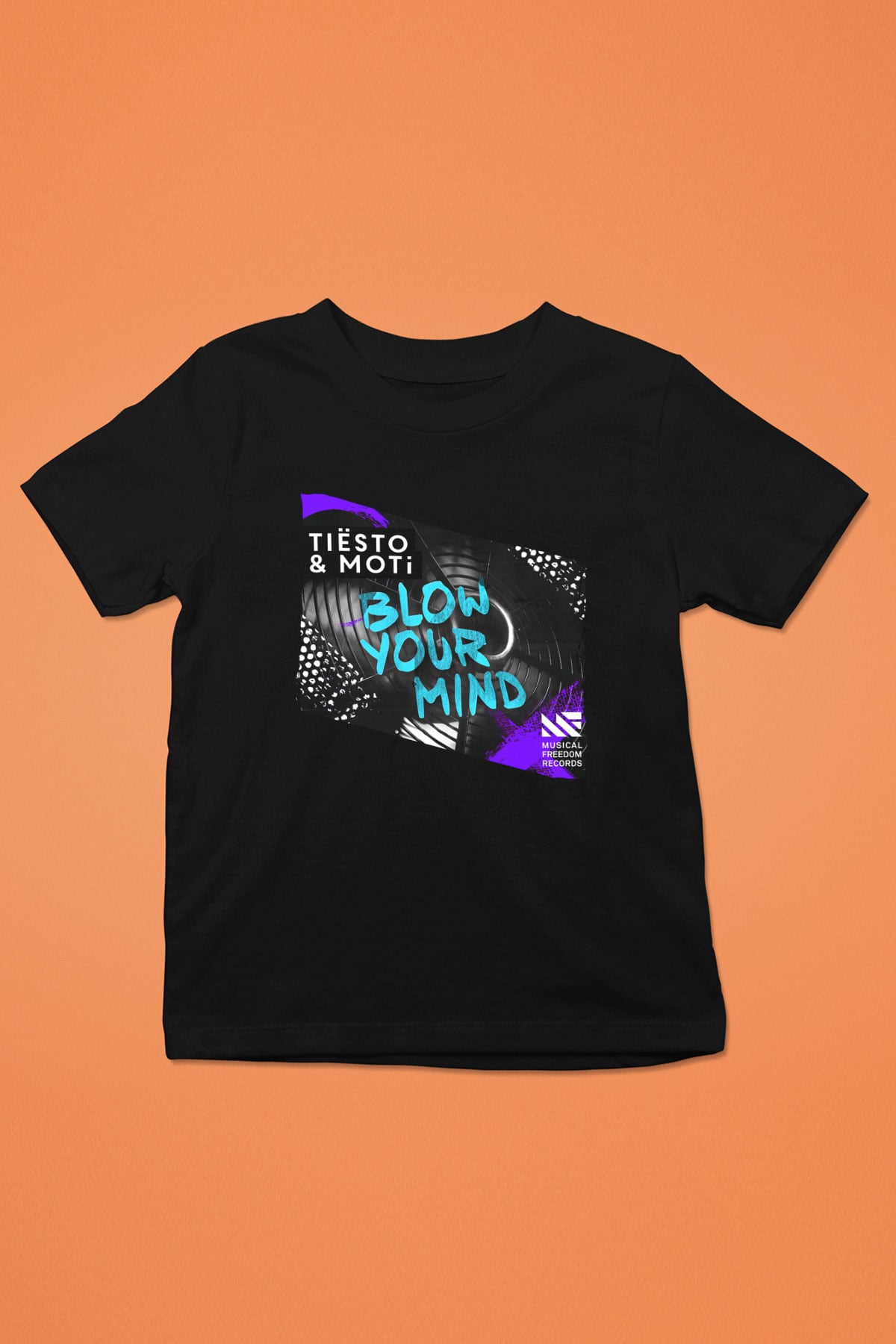 Tiesto Siyah Unisex Çocuk Tişört
