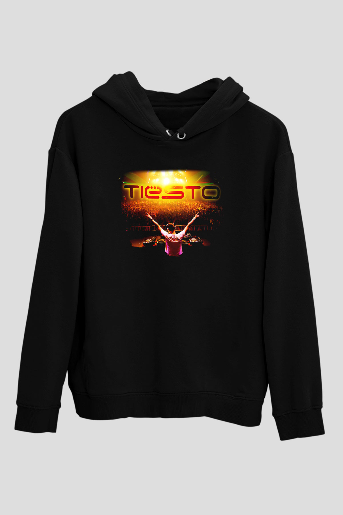 Tiesto Siyah Unisex Hoodie
