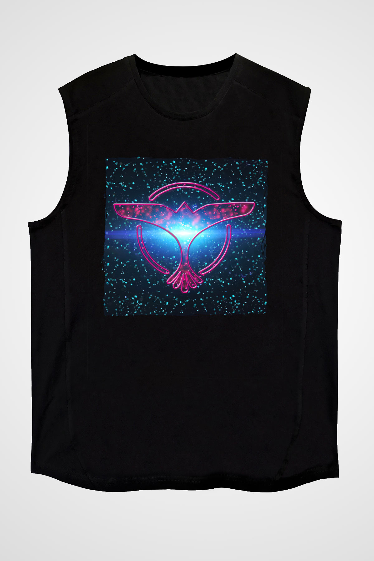 Tiesto Siyah Unisex Kolsuz Tişört