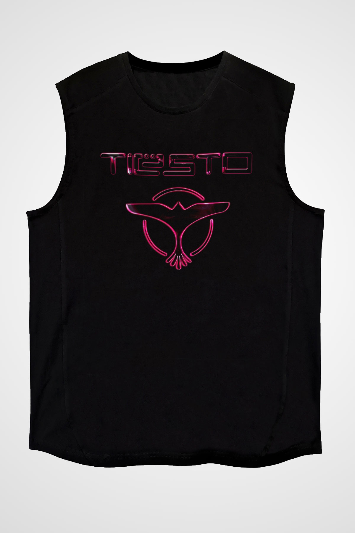 Tiesto Siyah Unisex Kolsuz Tişört