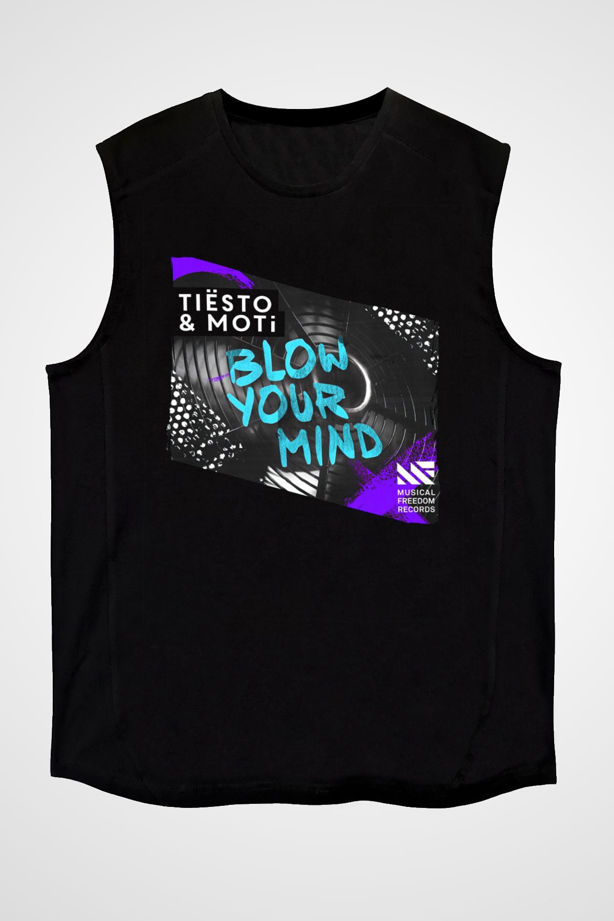 Tiesto Siyah Unisex Kolsuz Tişört
