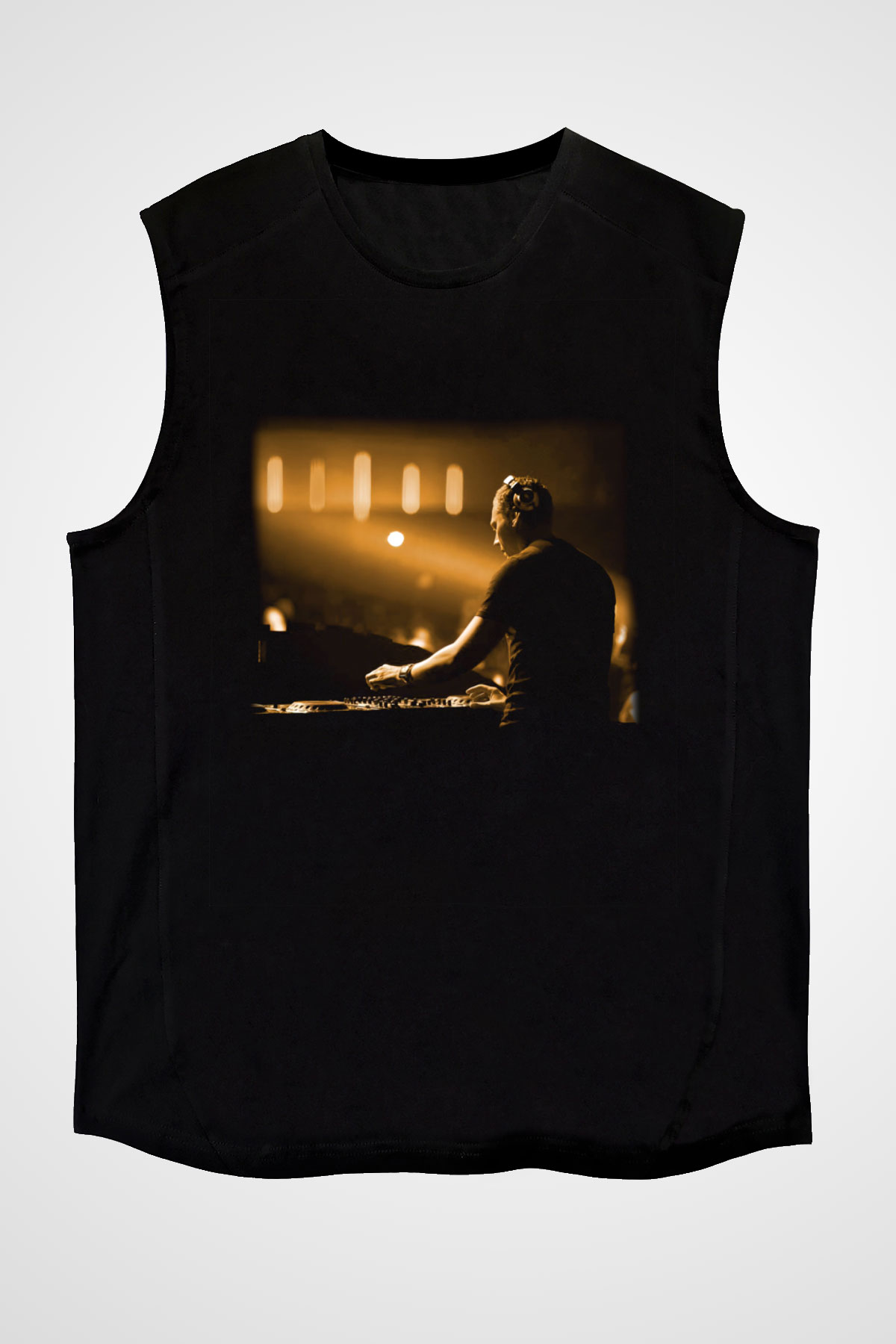 Tiesto Siyah Unisex Kolsuz Tişört
