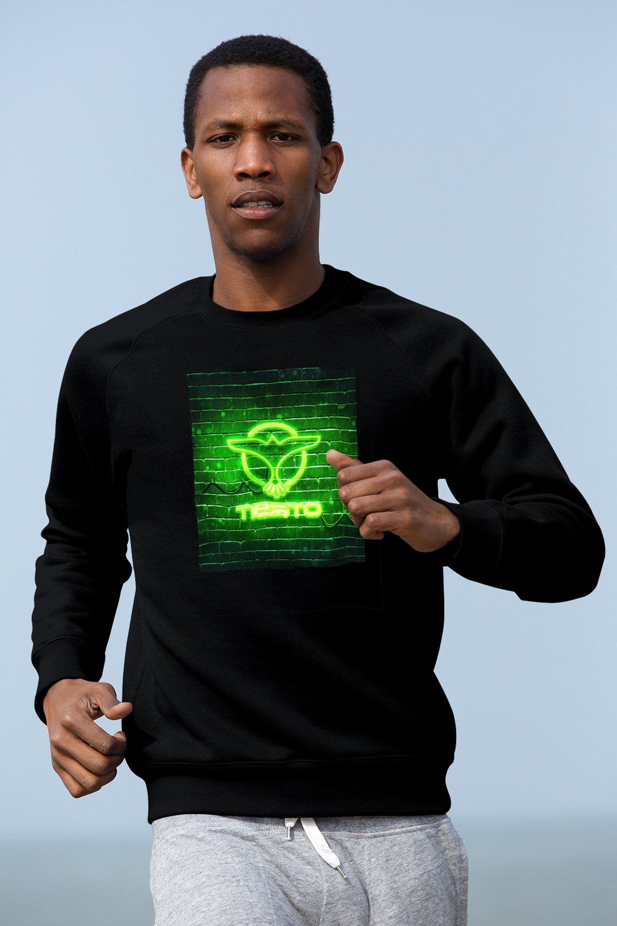 Tiesto Siyah Unisex Sweatshirt