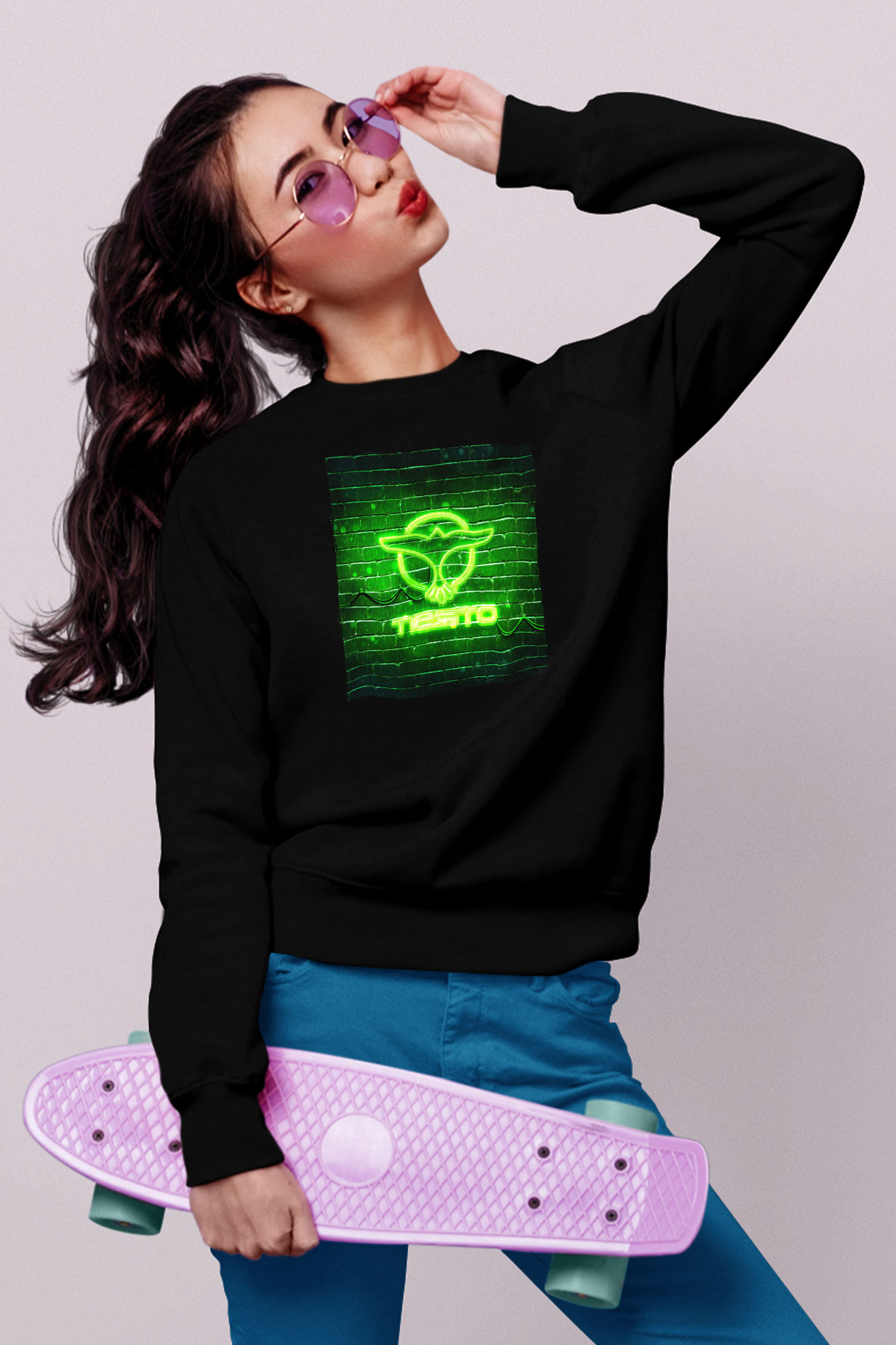 Tiesto Siyah Unisex Sweatshirt