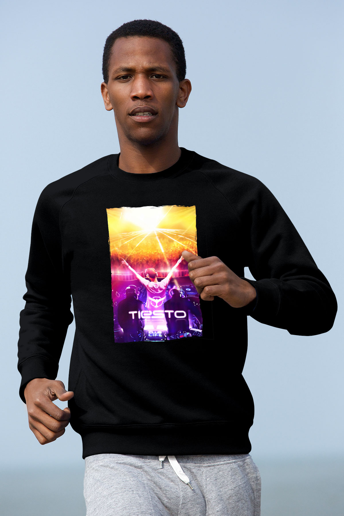 Tiesto Siyah Unisex Sweatshirt
