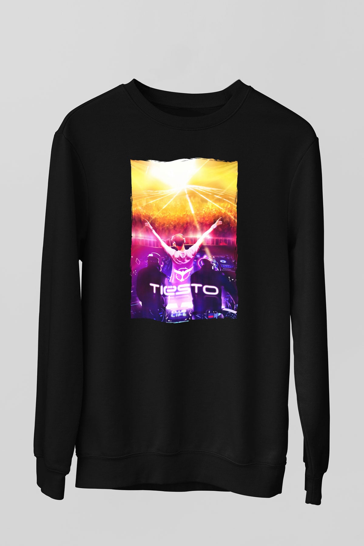 Tiesto Siyah Unisex Sweatshirt