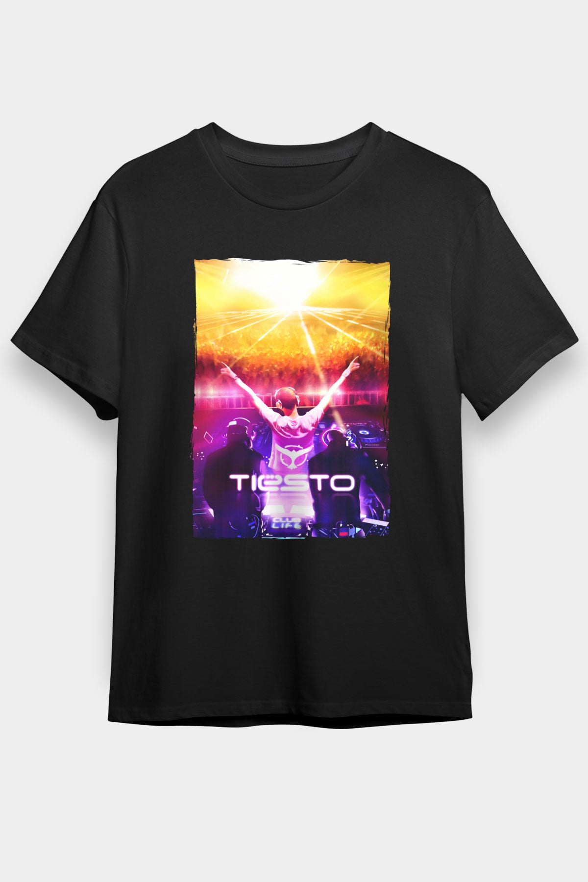 Tiesto Siyah Unisex Tişört T-Shirt - TişörtFabrikası