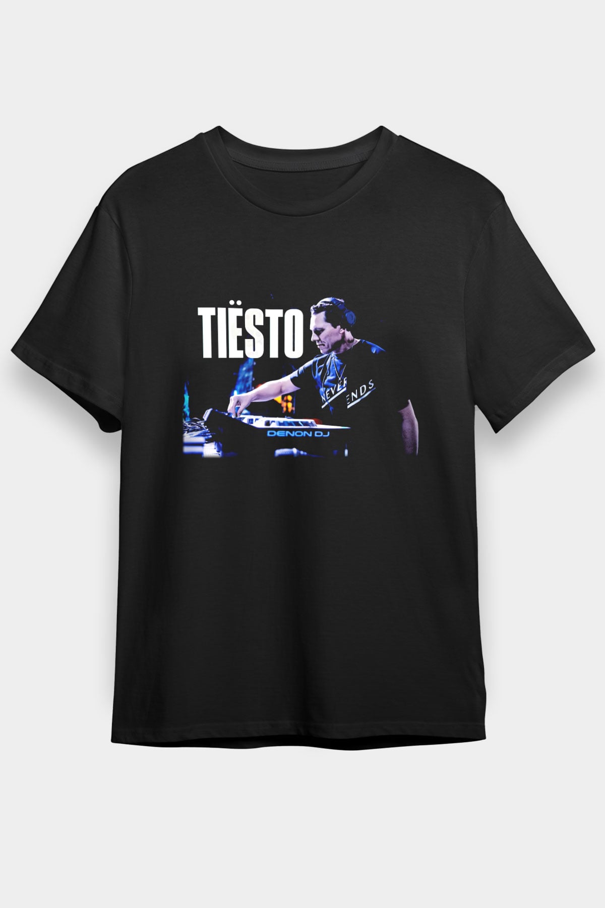 Tiesto Siyah Unisex Tişört T-Shirt - TişörtFabrikası
