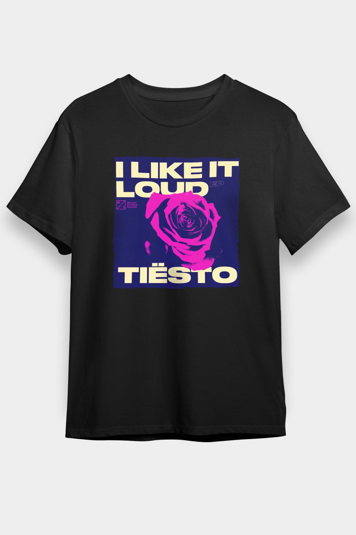 Tiesto Siyah Unisex Tişört T-Shirt - TişörtFabrikası