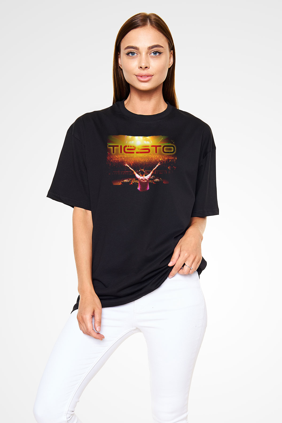 Tiesto Siyah Unisex Tişört T-Shirt - TişörtFabrikası
