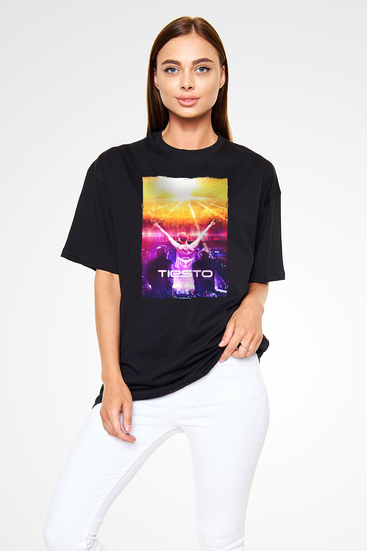 Tiesto Siyah Unisex Tişört T-Shirt - TişörtFabrikası