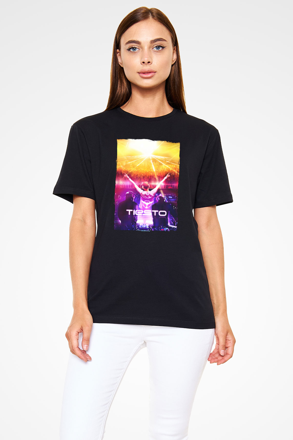 Tiesto Siyah Unisex Tişört T-Shirt - TişörtFabrikası
