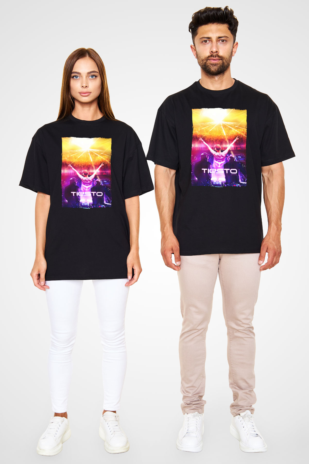 Tiesto Siyah Unisex Tişört T-Shirt - TişörtFabrikası