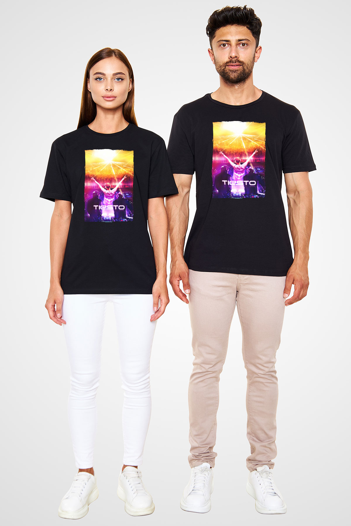 Tiesto Siyah Unisex Tişört T-Shirt - TişörtFabrikası