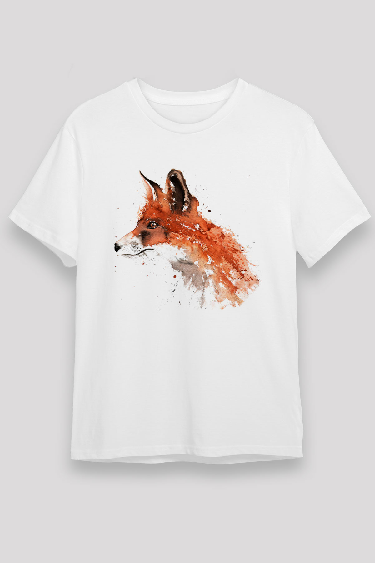 Tilki Beyaz Unisex Tişört T-Shirt - TişörtFabrikası