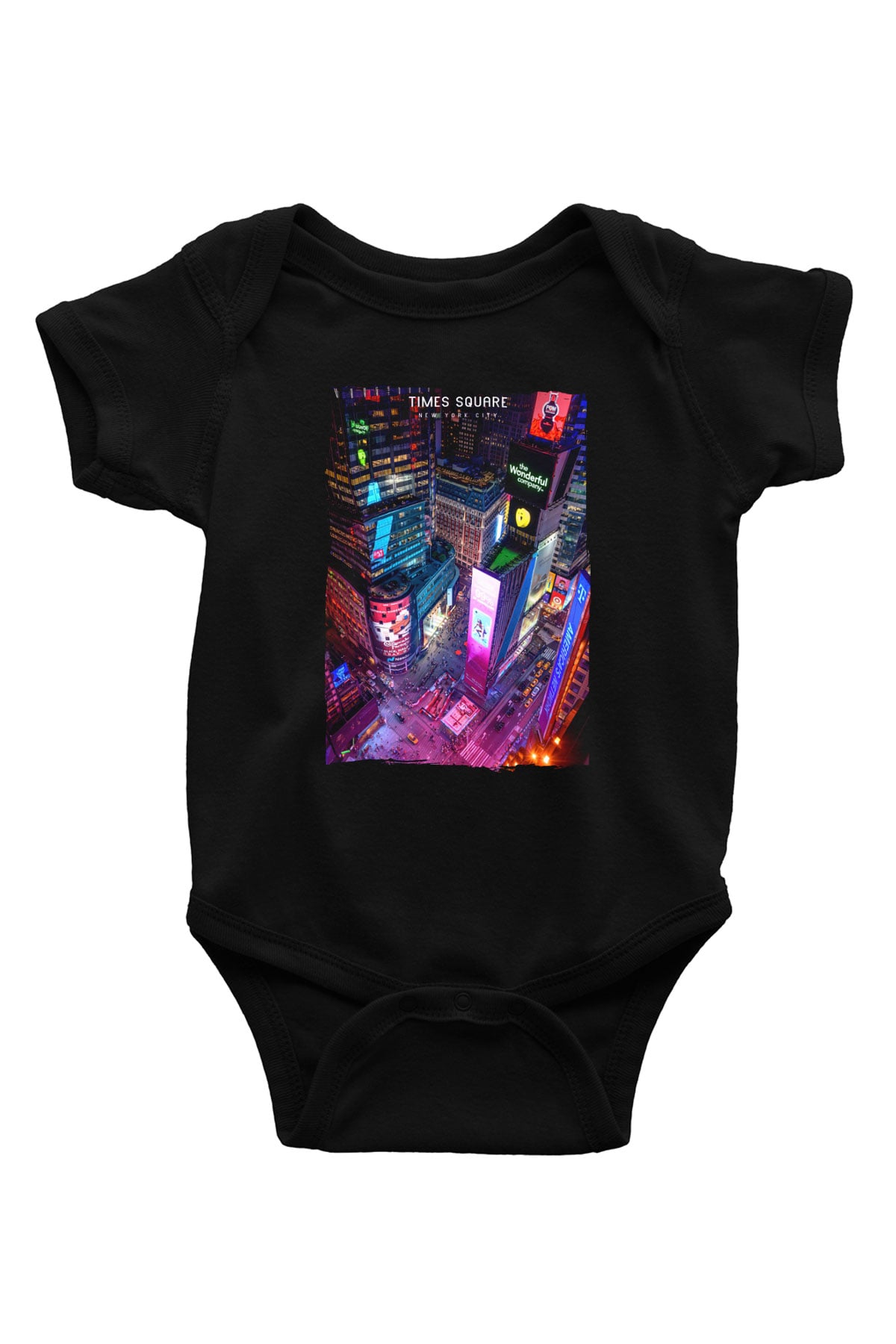 Times Square Siyah Bebek Body - Zıbın