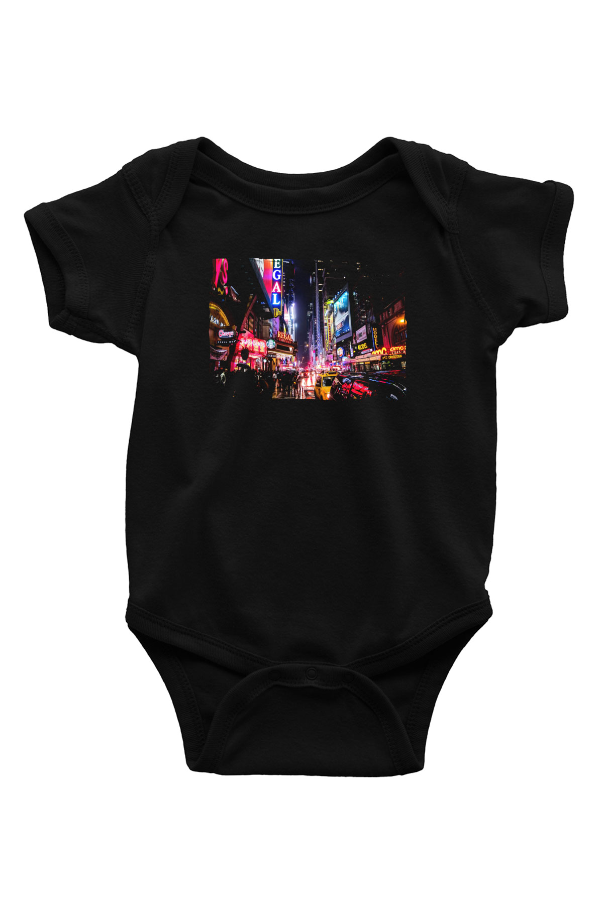 Times Square Siyah Bebek Body - Zıbın
