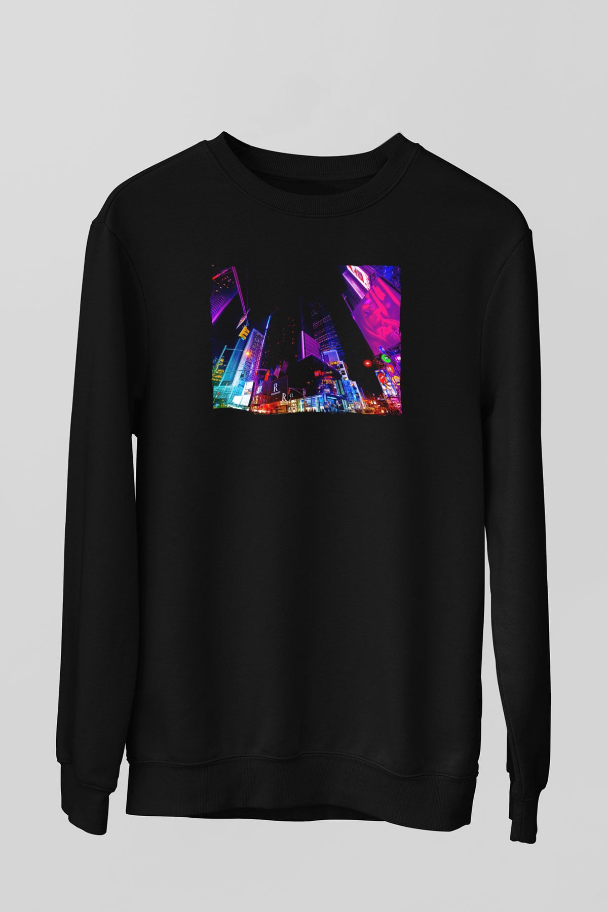Times Square Siyah Unisex Sweatshirt