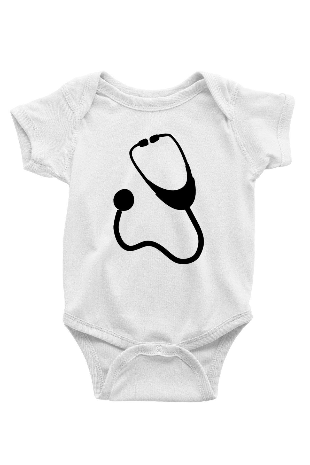 Tıp Bayramı Baskılı Beyaz Unisex Bebek Body - Zıbın
