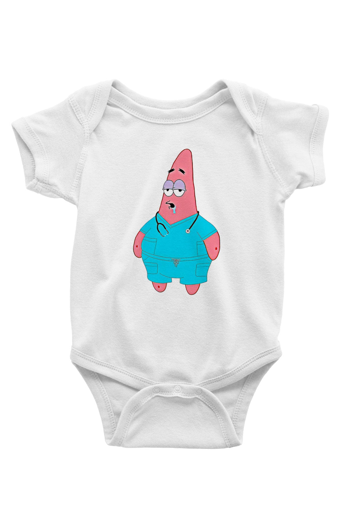 Tıp Bayramı Baskılı Beyaz Unisex Bebek Body - Zıbın