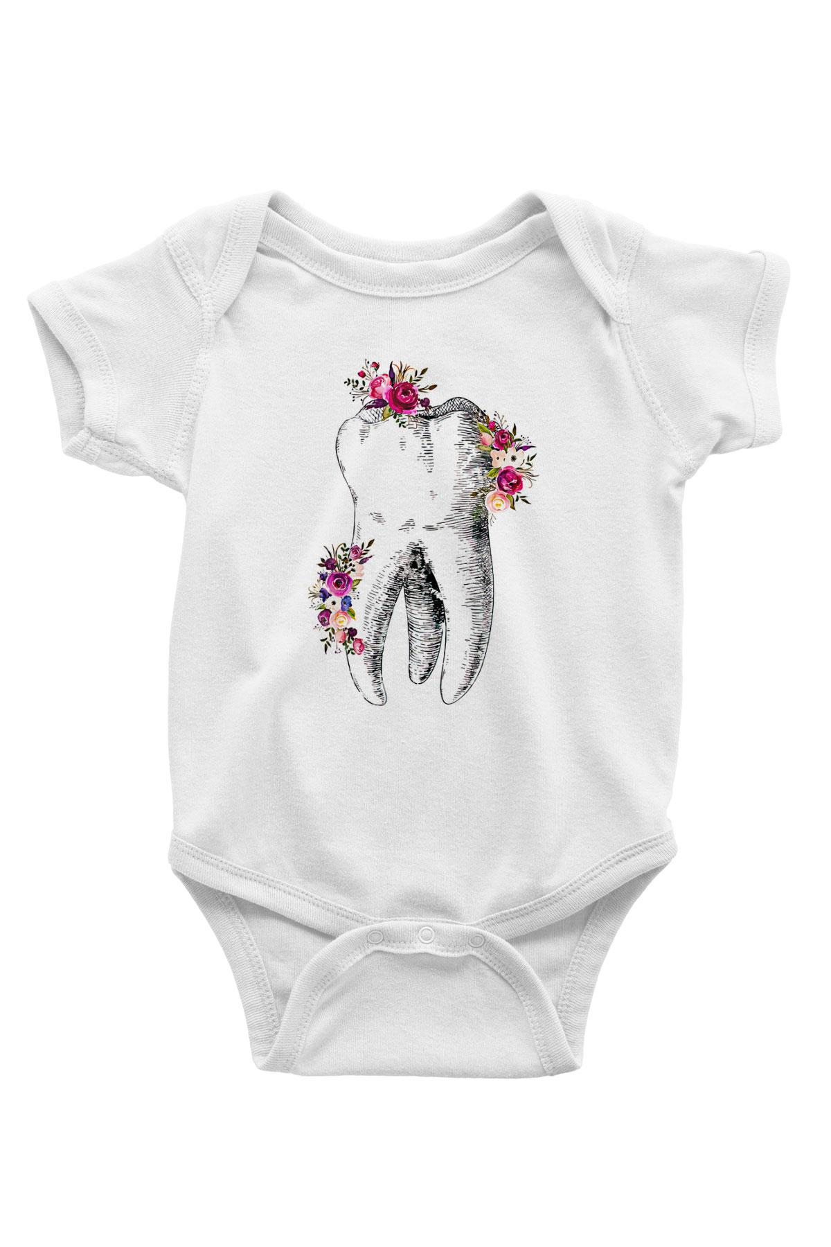 Tıp Bayramı Baskılı Beyaz Unisex Bebek Body - Zıbın
