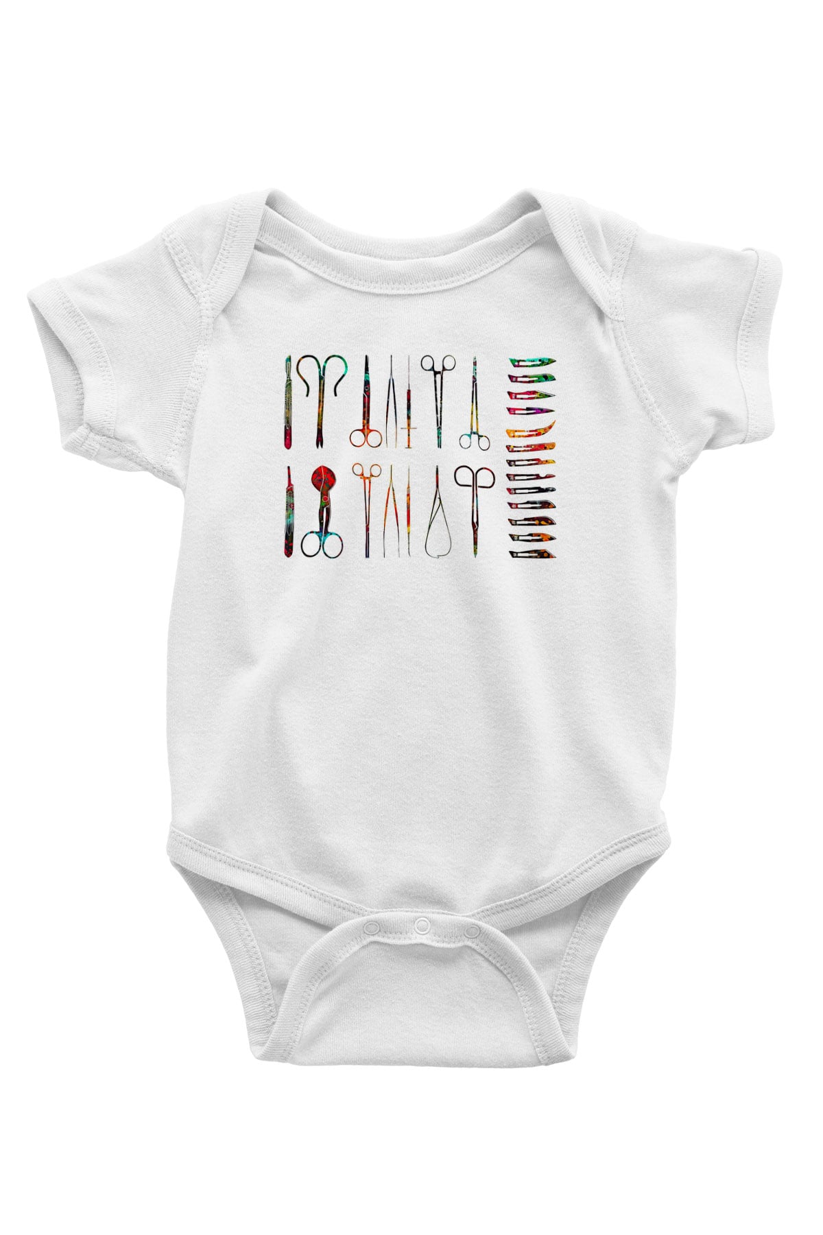 Tıp Bayramı Baskılı Beyaz Unisex Bebek Body - Zıbın