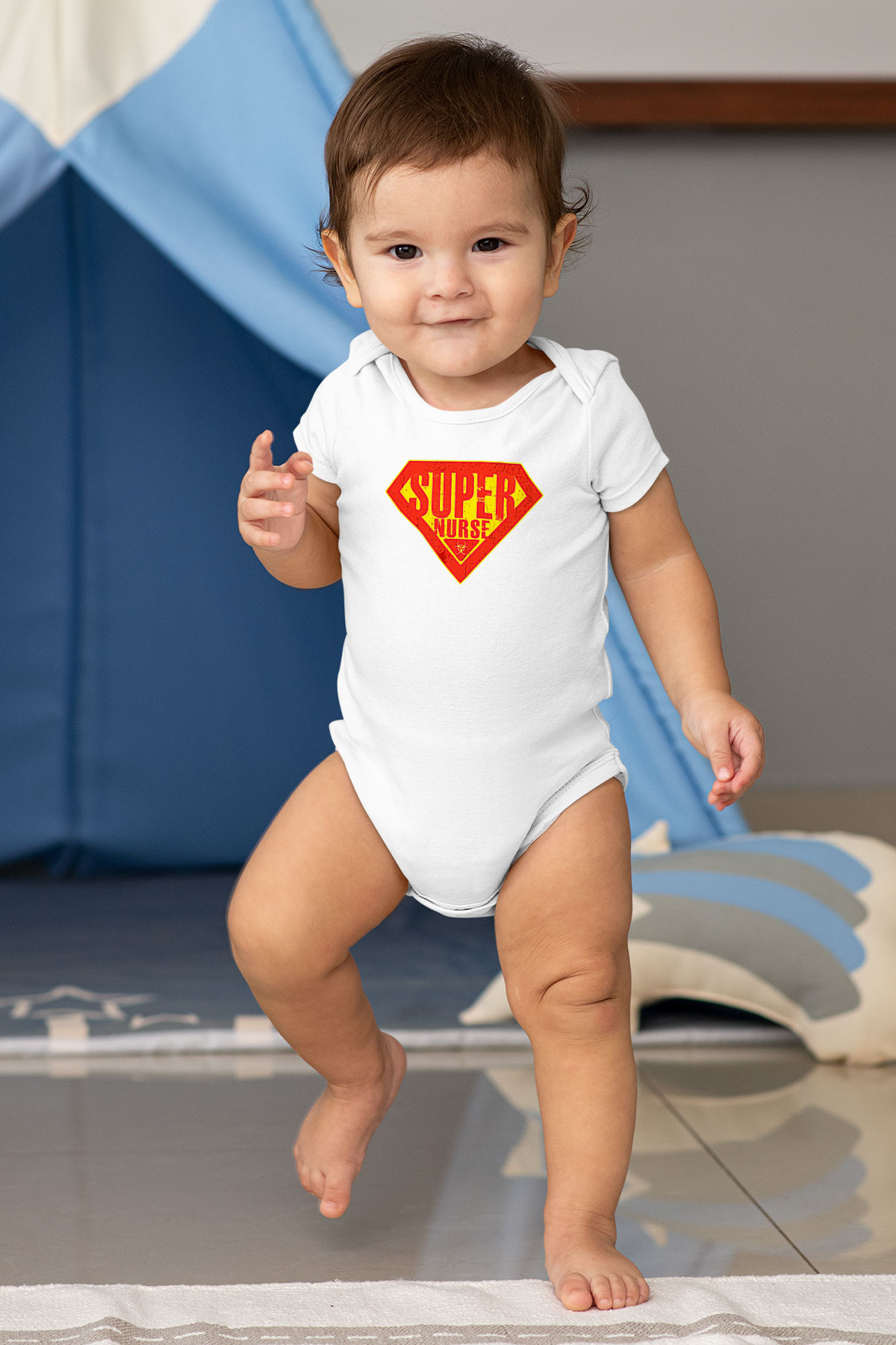 Tıp Bayramı Baskılı Beyaz Unisex Bebek Body - Zıbın
