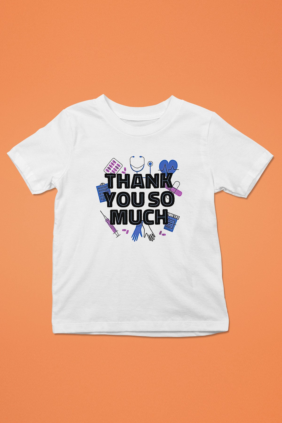 Tıp Bayramı Baskılı Beyaz Unisex Beyaz Çocuk Tişört - Tshirt