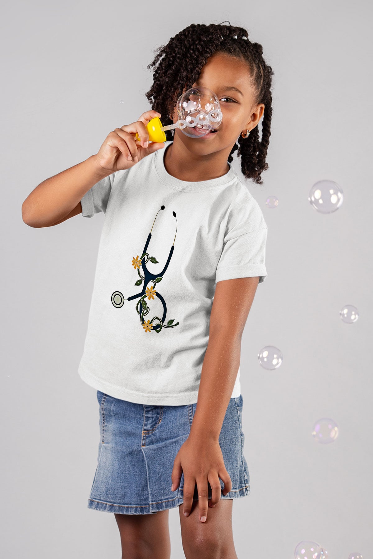 Tıp Bayramı Baskılı Beyaz Unisex Beyaz Çocuk Tişört - Tshirt