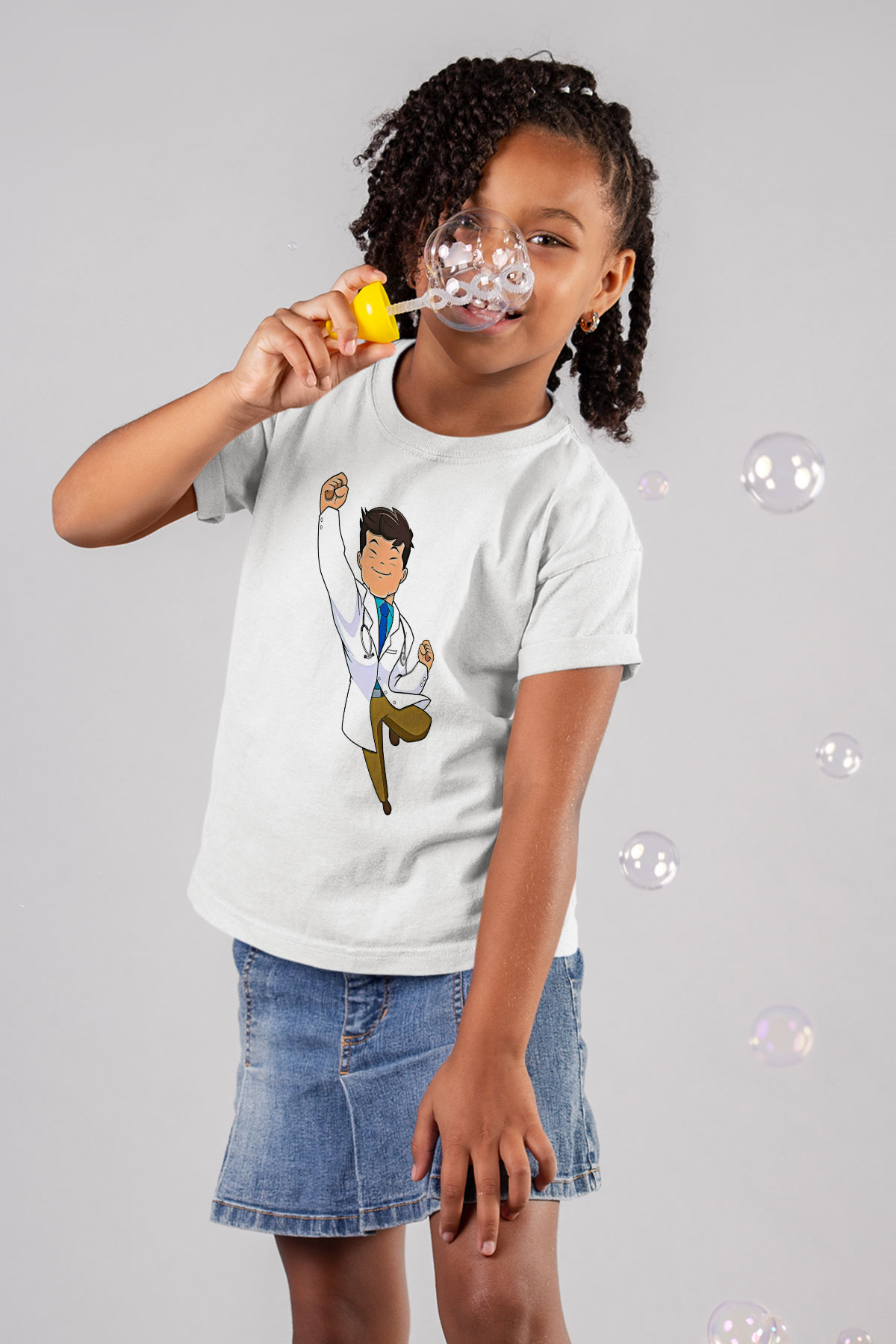 Tıp Bayramı Baskılı Beyaz Unisex Beyaz Çocuk Tişört - Tshirt