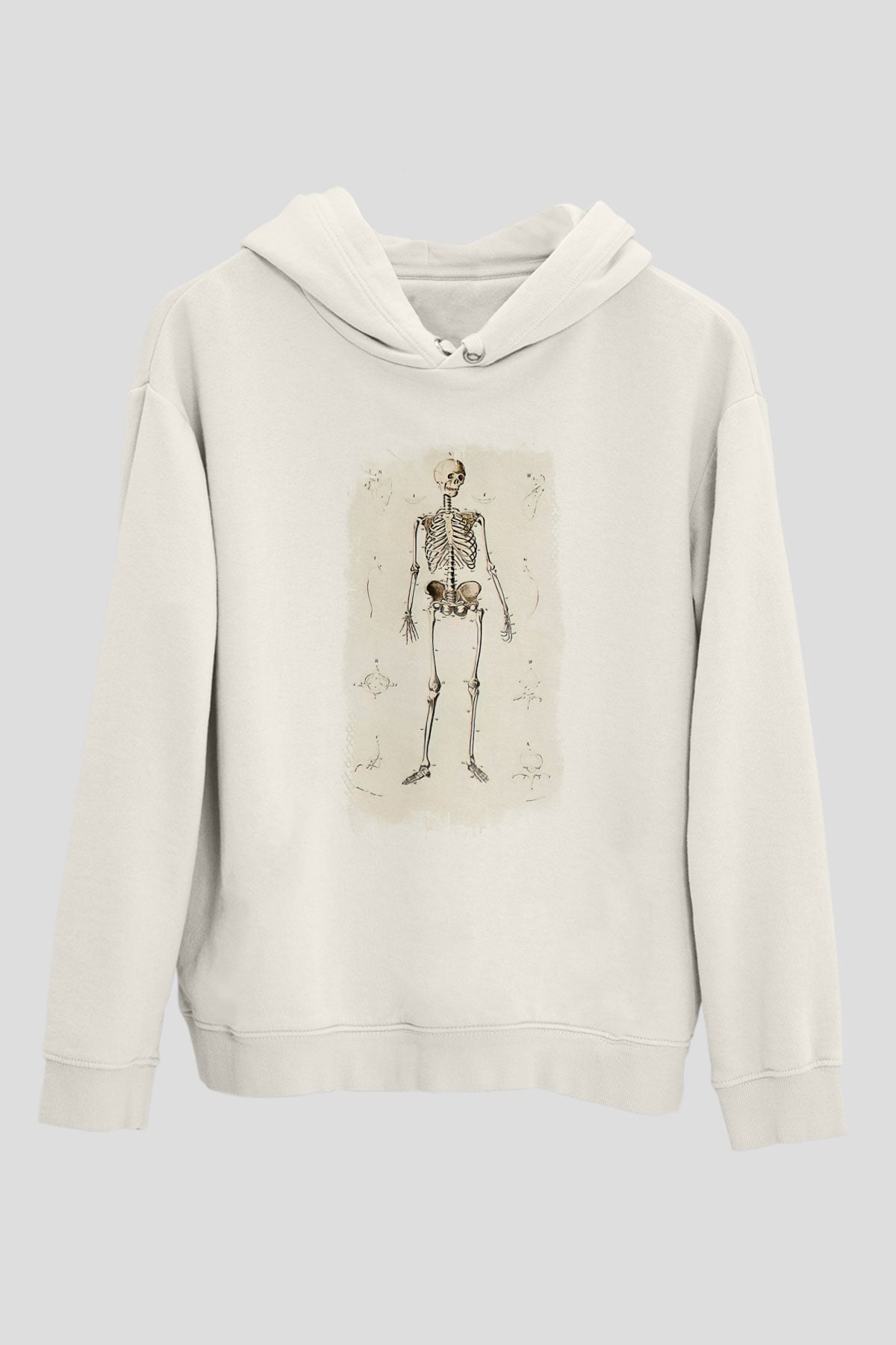 Tıp Bayramı Baskılı Beyaz Unisex Kapüşonlu Sweatshirt