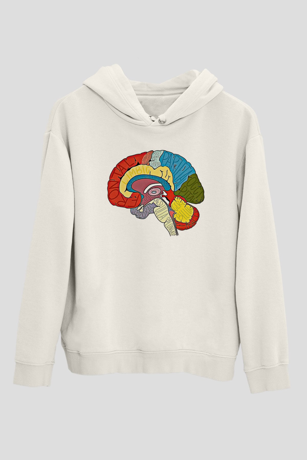 Tıp Bayramı Baskılı Beyaz Unisex Kapüşonlu Sweatshirt