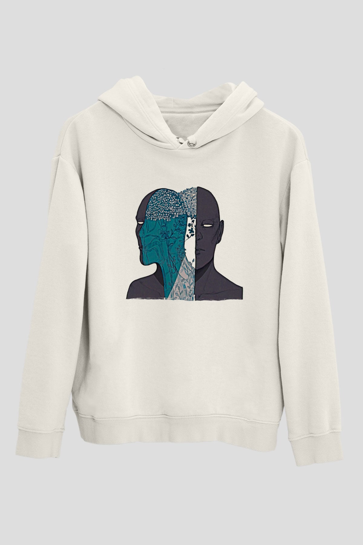 Tıp Bayramı Baskılı Beyaz Unisex Kapüşonlu Sweatshirt